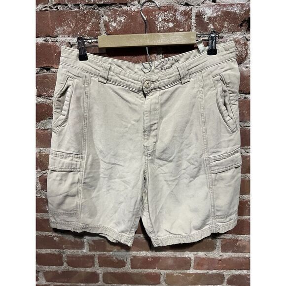 Tommy Bahama Shorts Mens 34 Beige Tencel Cargo Pockets Lightweight Chino - Picture 1 of 4